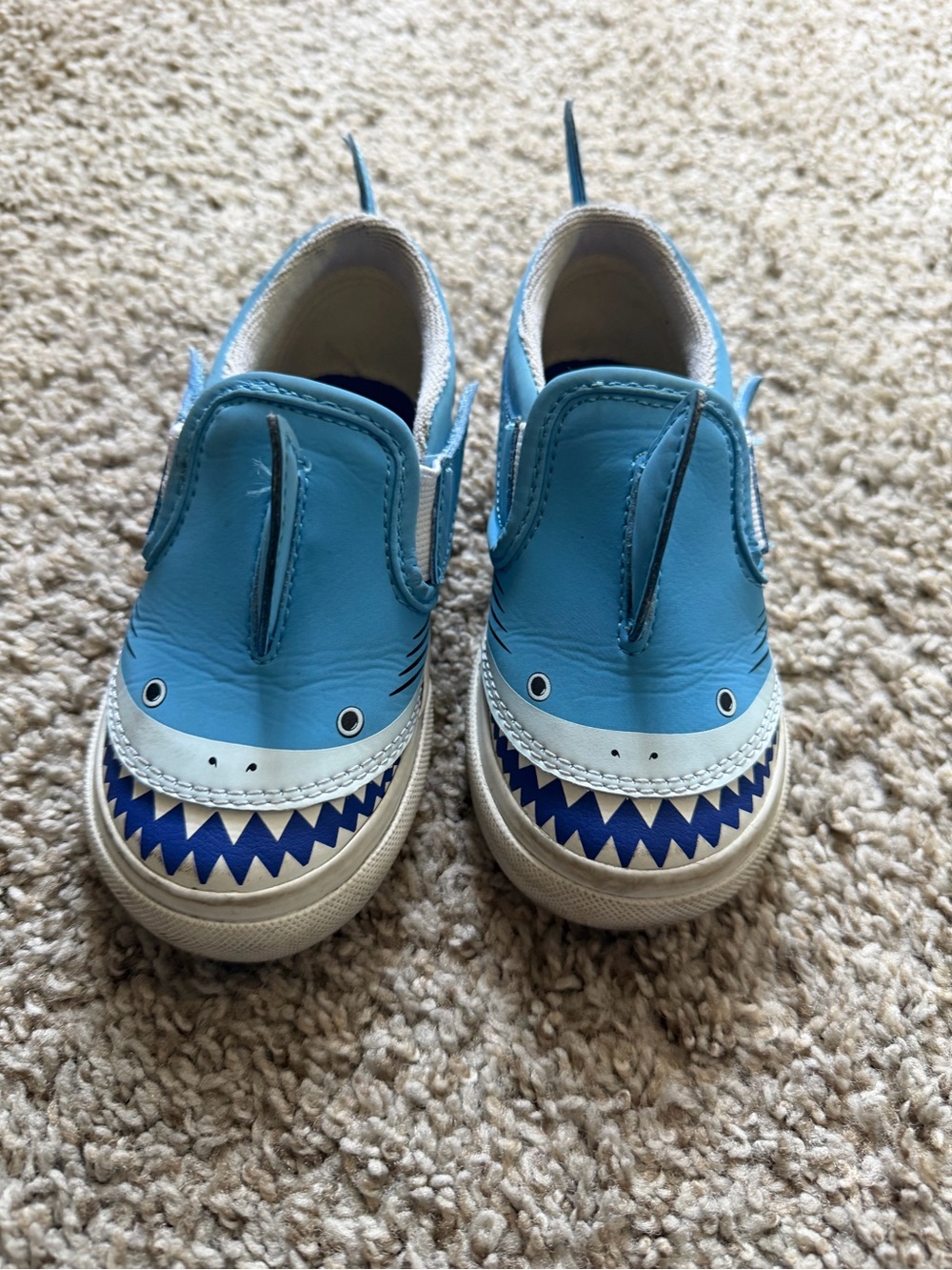 Vans shark slip on shoes